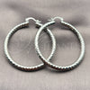 Rhodium Gold Filled Large Hoop, Diamond Cutting Finish, Rhodium Finish, 5.139.026.1.50