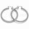 Rhodium Gold Filled Large Hoop, Diamond Cutting Finish, Rhodium Finish, 5.139.026.1.50