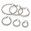 Rhodium Gold Filled Large Hoop, Diamond Cutting Finish, Rhodium Finish, 5.139.026.1.50