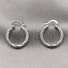Rhodium Gold Filled Medium Hoop, Diamond Cutting Finish, Rhodium Finish, 02.196.0145.1.25