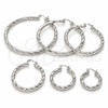Rhodium Gold Filled Medium Hoop, Diamond Cutting Finish, Rhodium Finish, 02.196.0145.1.25
