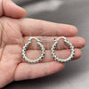 Rhodium Gold Filled Medium Hoop, Diamond Cutting Finish, Rhodium Finish, 02.196.0259.25