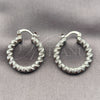 Rhodium Gold Filled Medium Hoop, Diamond Cutting Finish, Rhodium Finish, 02.196.0259.25