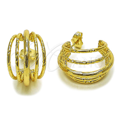 Oro Laminado Small Hoop, Gold Filled Style Hollow Design, Polished, Golden Finish, 02.196.0283.25