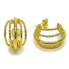 Oro Laminado Small Hoop, Gold Filled Style Hollow Design, Polished, Golden Finish, 02.196.0283.25