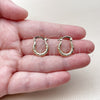 Oro Laminado Small Hoop, Gold Filled Style Diamond Cutting Finish, Golden Finish, 02.213.0245.1.15
