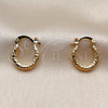 Oro Laminado Small Hoop, Gold Filled Style Diamond Cutting Finish, Golden Finish, 02.213.0245.1.15