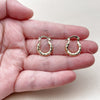 Oro Laminado Medium Hoop, Gold Filled Style Hollow Design, Diamond Cutting Finish, Golden Finish, 02.213.0243.1.15