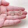 Oro Laminado Small Hoop, Gold Filled Style Hollow Design, Diamond Cutting Finish, Golden Finish, 02.213.0156.15
