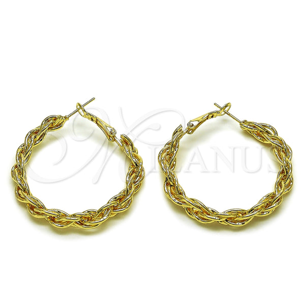 Oro Laminado Medium Hoop, Gold Filled Style Polished, Golden Finish, 02.196.0288.40