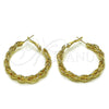 Oro Laminado Medium Hoop, Gold Filled Style Polished, Golden Finish, 02.196.0288.40