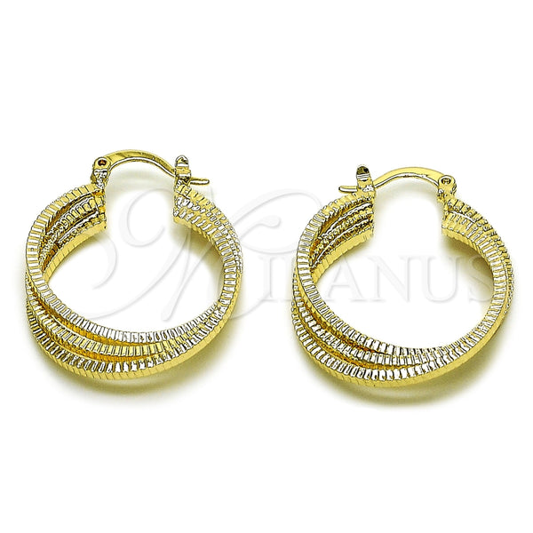 Oro Laminado Small Hoop, Gold Filled Style Polished, Golden Finish, 02.196.0293.25