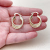 Oro Laminado Small Hoop, Gold Filled Style Polished, Golden Finish, 02.196.0293.22