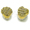 Oro Laminado Huggie Hoop, Gold Filled Style Shell Design, with Ivory Pearl, Polished, Golden Finish, 02.196.0295.22