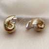 Oro Laminado Huggie Hoop, Gold Filled Style Snail Design, with Ivory Pearl, Polished, Golden Finish, 02.196.0297.26