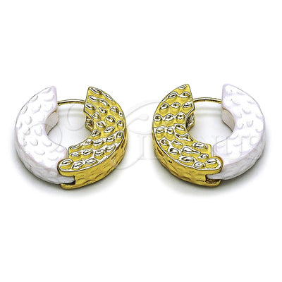 Oro Laminado Huggie Hoop, Gold Filled Style Polished, Golden Finish, 02.196.0300.24