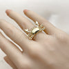 Oro Laminado Elegant Ring, Gold Filled Style Polished, Golden Finish, 01.381.0016 (One size fits all)