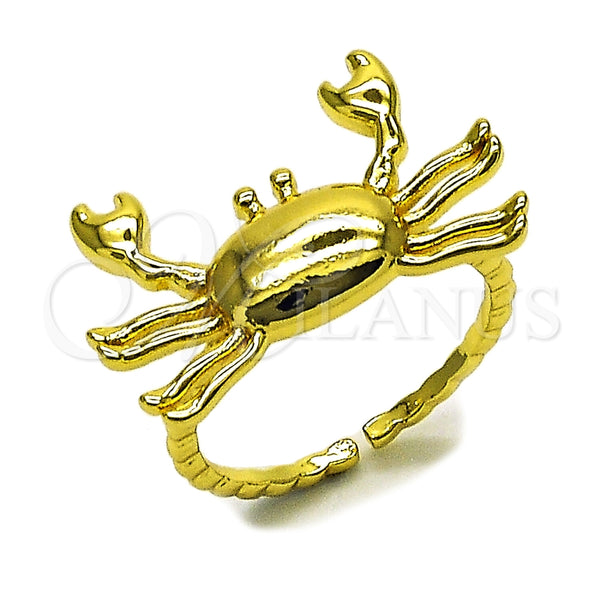 Oro Laminado Elegant Ring, Gold Filled Style Polished, Golden Finish, 01.381.0016 (One size fits all)