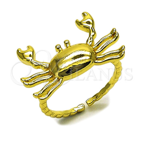 Oro Laminado Elegant Ring, Gold Filled Style Polished, Golden Finish, 01.381.0016 (One size fits all)