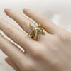 Oro Laminado Elegant Ring, Gold Filled Style Star Design, Polished, Golden Finish, 01.381.0023 (One size fits all)