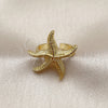 Oro Laminado Elegant Ring, Gold Filled Style Star Design, Polished, Golden Finish, 01.381.0023 (One size fits all)