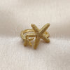 Oro Laminado Elegant Ring, Gold Filled Style Star Design, Polished, Golden Finish, 01.381.0024 (One size fits all)