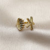 Oro Laminado Elegant Ring, Gold Filled Style Star and Shell Design, Polished, Golden Finish, 01.381.0027 (One size fits all)