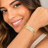 Oro Laminado Trio Bangle, Gold Filled Style Diamond Cutting Finish, Golden Finish, 07.170.0077.04 (Thickness, Size 4 (2.25 Diameter))