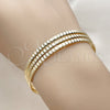 Oro Laminado Trio Bangle, Gold Filled Style Diamond Cutting Finish, Golden Finish, 07.170.0078.04 (Thickness, Size 4 (2.25 Diameter))