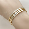 Oro Laminado Trio Bangle, Gold Filled Style Polished, Golden Finish, 07.170.0079.04 (Thickness, Size 4 (2.25 Diameter))