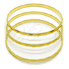 Oro Laminado Trio Bangle, Gold Filled Style Polished, Golden Finish, 07.170.0079.04 (Thickness, Size 4 (2.25 Diameter))