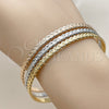 Oro Laminado Trio Bangle, Gold Filled Style Polished, Tricolor, 07.170.0080.06 (Thickness, Size 6 (2.75 Diameter))