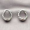 Rhodium Gold Filled Small Hoop, Polished, Rhodium Finish, 02.170.0608.18