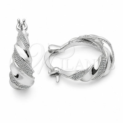 Rhodium Gold Filled Small Hoop, Polished, Rhodium Finish, 02.170.0608.18