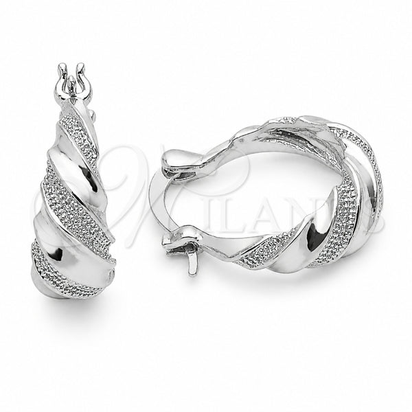 Rhodium Gold Filled Small Hoop, Polished, Rhodium Finish, 02.170.0608.18