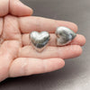 Rhodium Gold Filled Leverback Earring, Heart Design, Polished, Rhodium Finish, 02.170.0613