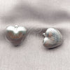 Rhodium Gold Filled Leverback Earring, Heart Design, Polished, Rhodium Finish, 02.170.0613