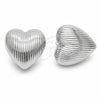 Rhodium Gold Filled Leverback Earring, Heart Design, Polished, Rhodium Finish, 02.170.0613