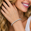 Rhodium Gold Filled Individual Bangle, Twist and Spiral Design, Polished, Silver Finish, 07.170.0023.1 (06 MM Thickness, One size fits all)