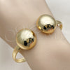 Oro Laminado Individual Bangle, Gold Filled Style Ball Design, Polished, Golden Finish, 07.170.0089 (06 MM Thickness, One size fits all)