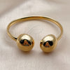 Oro Laminado Individual Bangle, Gold Filled Style Ball Design, Polished, Golden Finish, 07.170.0089 (06 MM Thickness, One size fits all)