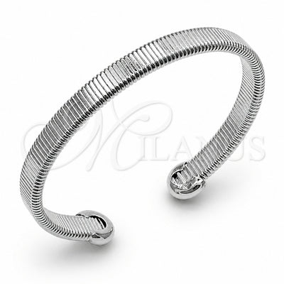 Rhodium Gold Filled Individual Bangle, Polished, Rhodium Finish, 07.170.0094 (07 MM Thickness, One size fits all)