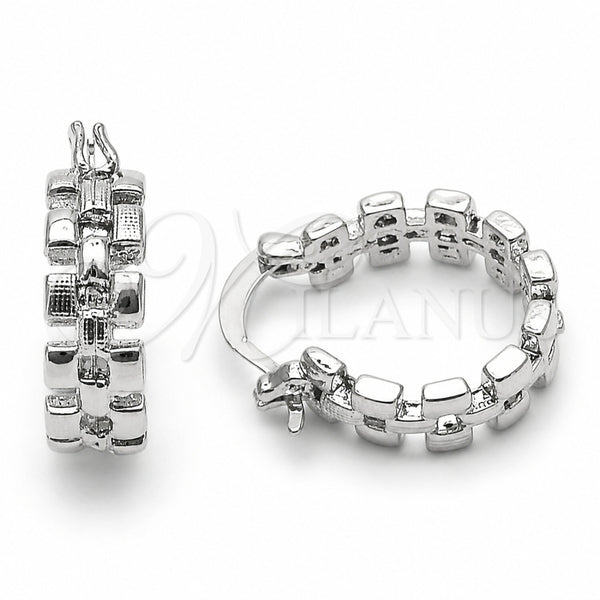 Rhodium Gold Filled Small Hoop, Matte Finish, Rhodium Finish, 02.170.0495.1.20