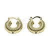 Oro Laminado Small Hoop, Gold Filled Style Hollow Design, Polished, Golden Finish, 02.170.0619.20