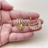 Oro Laminado Small Hoop, Gold Filled Style Twist Design, Polished, Golden Finish, 02.170.0620.25
