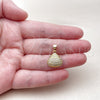 Oro Laminado Fancy Pendant, Gold Filled Style Shell Design, with White Cubic Zirconia, Polished, Golden Finish, 05.341.0110