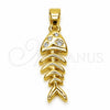 Oro Laminado Fancy Pendant, Gold Filled Style Polished, Golden Finish, 05.341.0114