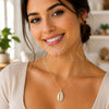 Oro Laminado Fancy Pendant, Gold Filled Style Shell Design, with White Cubic Zirconia, Polished, Golden Finish, 05.341.0121