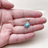 Oro Laminado Fancy Pendant, Gold Filled Style Snail Design, Turquoise Enamel Finish, Golden Finish, 05.341.0124