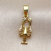 Oro Laminado Fancy Pendant, Gold Filled Style Polished, Golden Finish, 05.341.0131